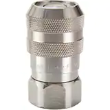 派克FS 系列快換陰接頭 - 使用化學(xué)兼容性強(qiáng)的316不銹鋼材料，無溢流型，承壓可達(dá)2000 psi