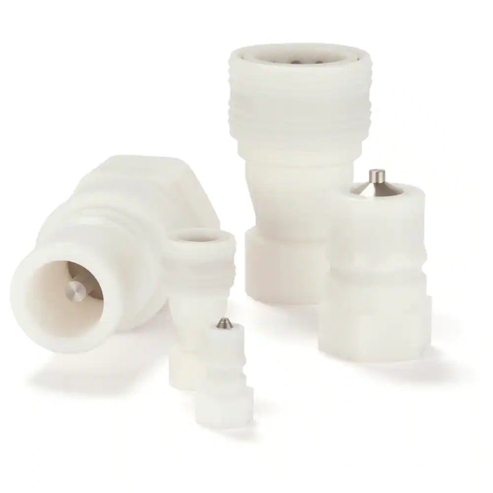 派克70系列快換接頭，使用熱塑材料制造，符合ISO7241-1-B標(biāo)準(zhǔn)結(jié)構(gòu)