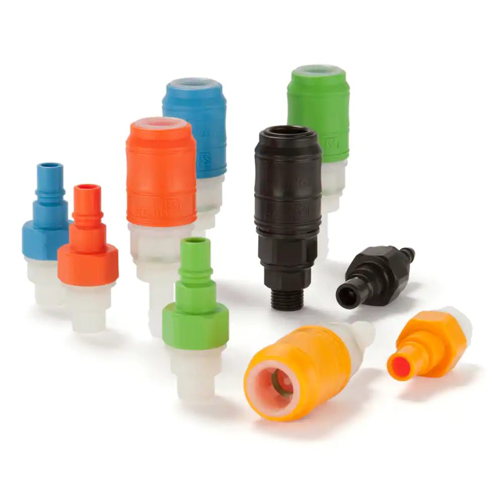 派克48系列快換接頭，使用熱塑材料，符合派克結(jié)構(gòu)設(shè)計(jì)